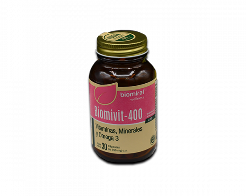 BIOMIVIT-400 C/30 cápsulas Vitaminas, Minerales y Omega 3 