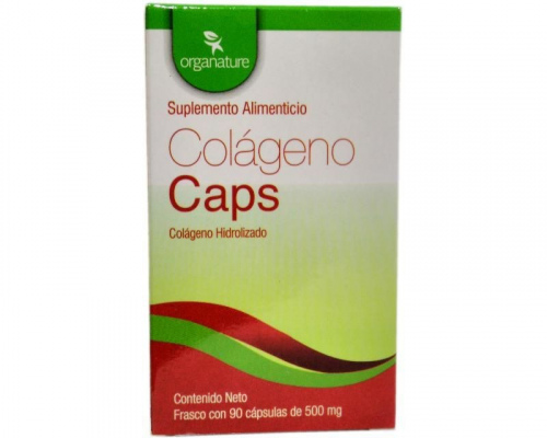 Colágeno hidrolizado cápsulas 500 mg Organature C/90 Cápsulas 