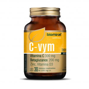 C-VYM VITAMINA C, ZINC, VITAMINA D3 Y BETAGLUCANOS 