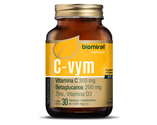 C-VYM VITAMINA C, ZINC, VITAMINA D3 Y BETAGLUCANOS 