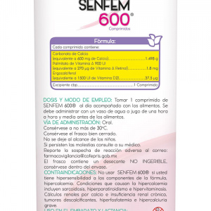 SENFEM 600 Calcio + Vitamina A y D2